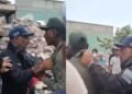 Tensión en La Guaira: familiares encararon a militar señalado de beber durante labores de rescate (VIDEO)