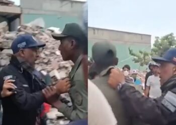 Tensión en La Guaira: familiares encararon a militar señalado de beber durante labores de rescate (VIDEO)