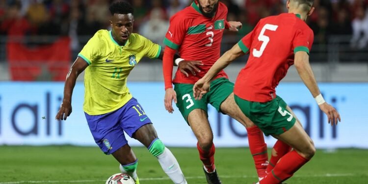 Vinícius salvó a Brasil con el gol del empate ante Marruecos
